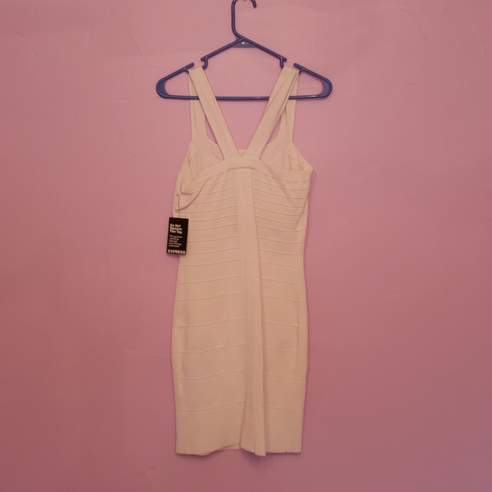 NWT Express White bandage dress, sz S - Picture 3 of 3